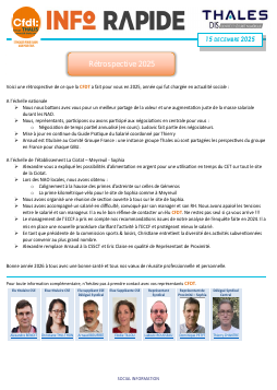 DIS - CMS - Info Rapide - Rétrospective 2025