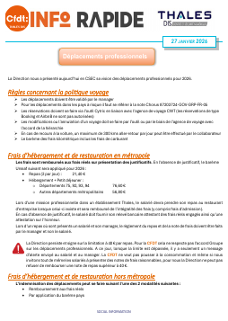 DIS - Info Rapide - Déplacements professionnels